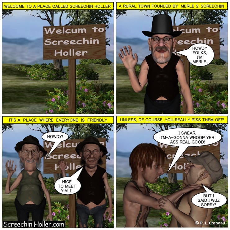 Screechin Holler Comic Strip 001 welcome